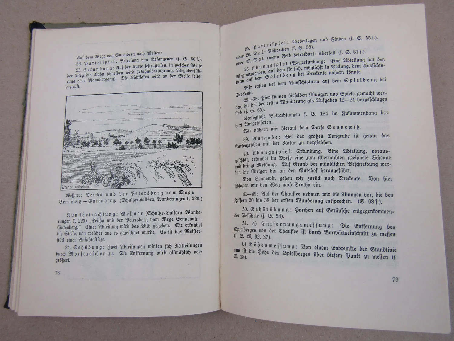 Rund um Halle Saale 1928 Wanderungen und Geländespiele