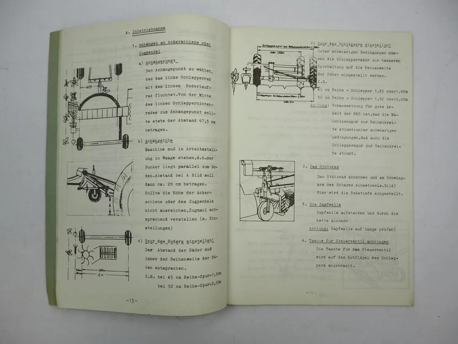 Rustica Bleinroth RKS 30 35 45 Bunkerköpfroder Betriebsanleitung Wartung