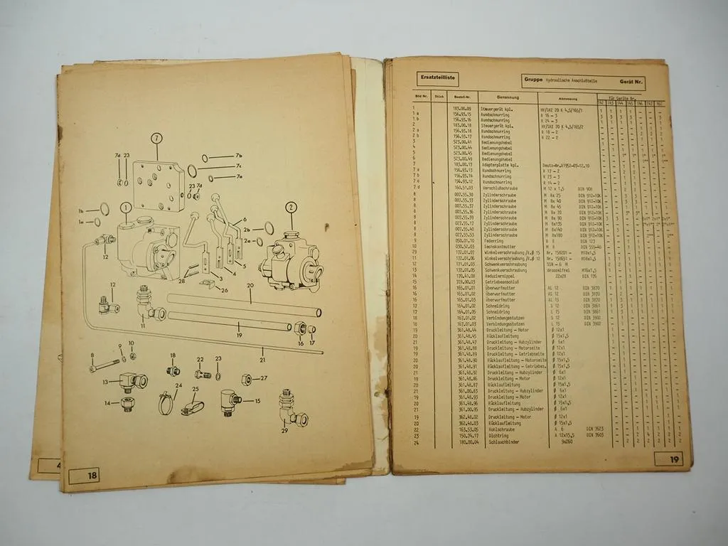 S&S 142 143 144 145 146 147 162 Mähwerk für Deutz Schlepper Ersatzteilliste 1968