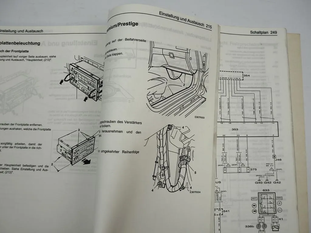 Saab 9-5 1998 Audiosystem Radio CD Antenne Werkstatthandbuch Reparaturanleitung