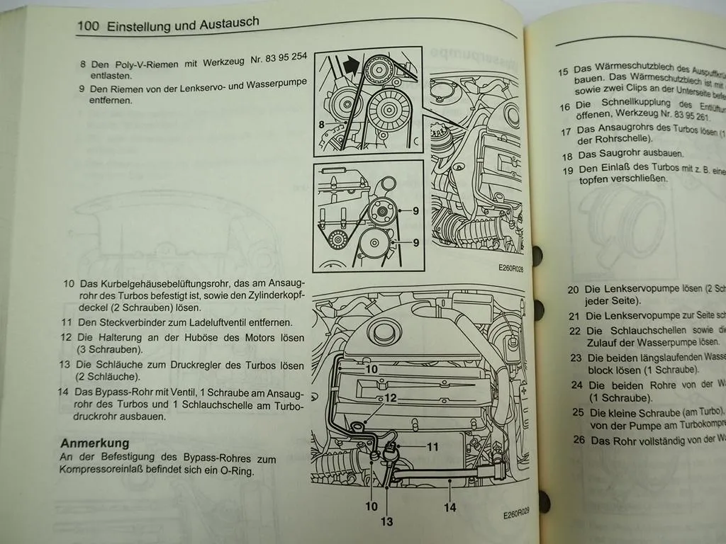 Saab 9-5 1998 Auspuff Kühlung Drosselklappe Turbo Reparaturanleitung Werkstatthandbuch