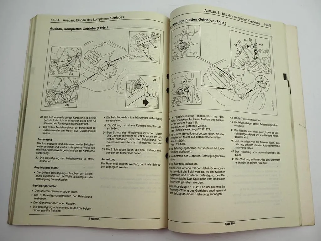 Saab 900 Automatikgetriebe AF 20 22 Reparaturanleitung bis 1994 Werkstatthandbuch
