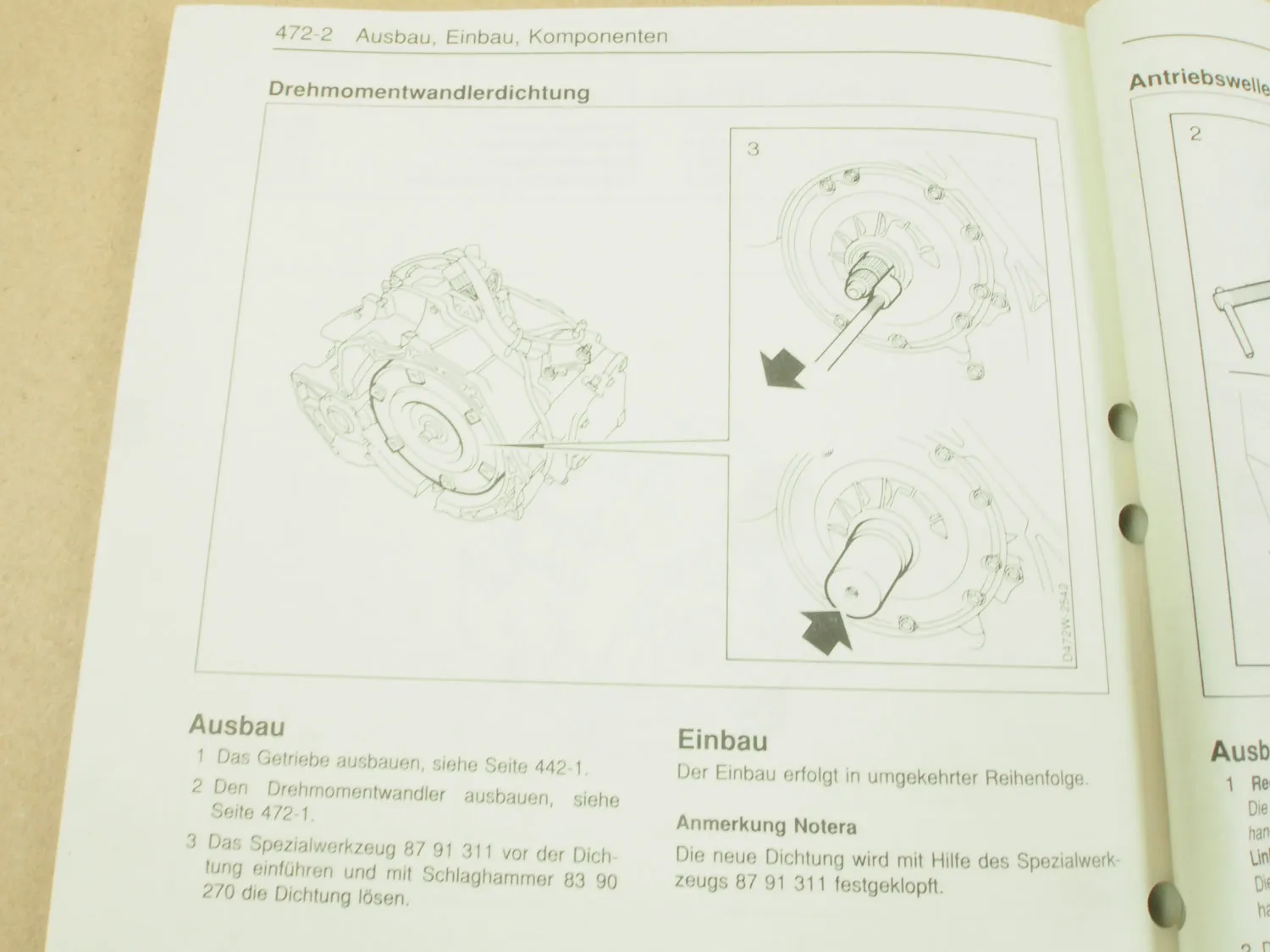 Saab 900 Automatikgetriebe Reparaturanleitung ab 1994 Werkstatthandbuch