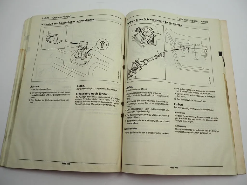 Saab 900 Karosserie Reparaturen Reparaturanleitung bis 1994 Werkstatthandbuch