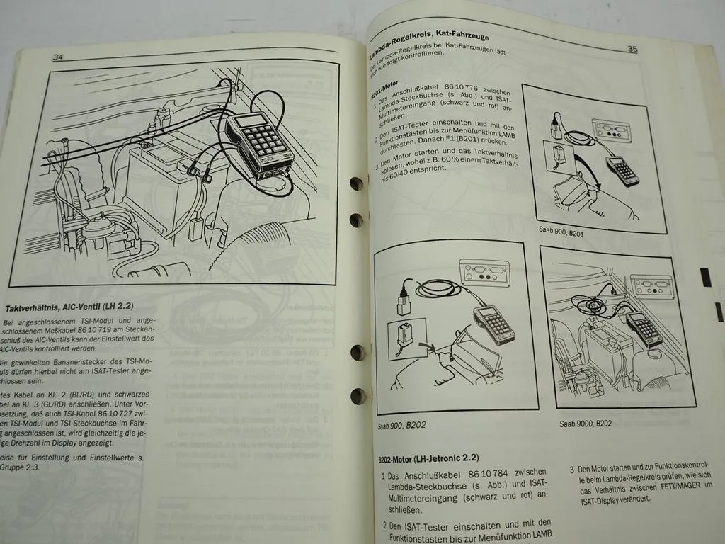 Saab 9000 YS3C ISAT Prüf- u Meßinstrument Diagnose Werkstatthandbuch 1988 - 1990