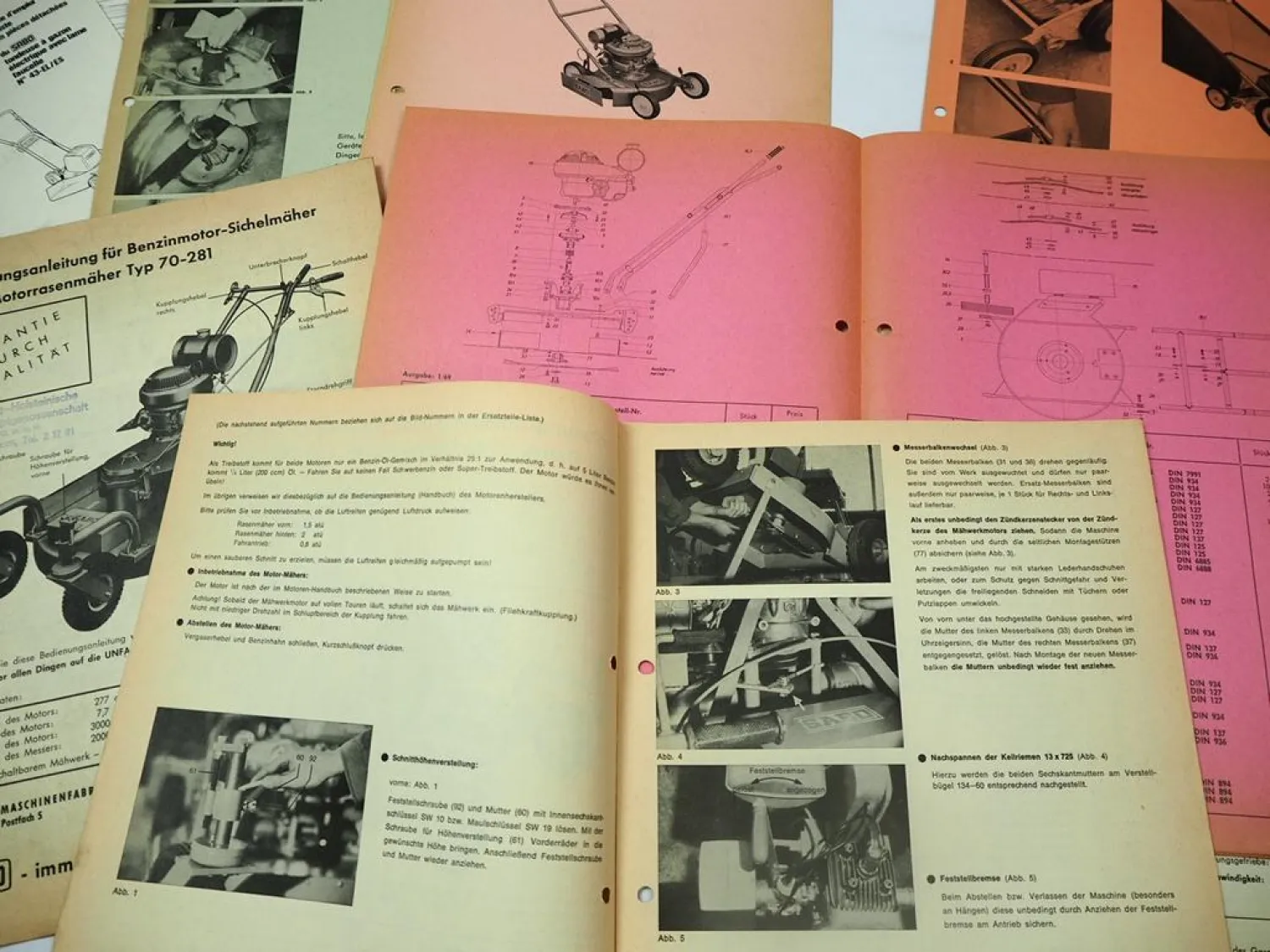 Sabo 40-77 50-97 55-201100-252 70-281 120-100-100 Betriebsanleitung Ersatzteilliste