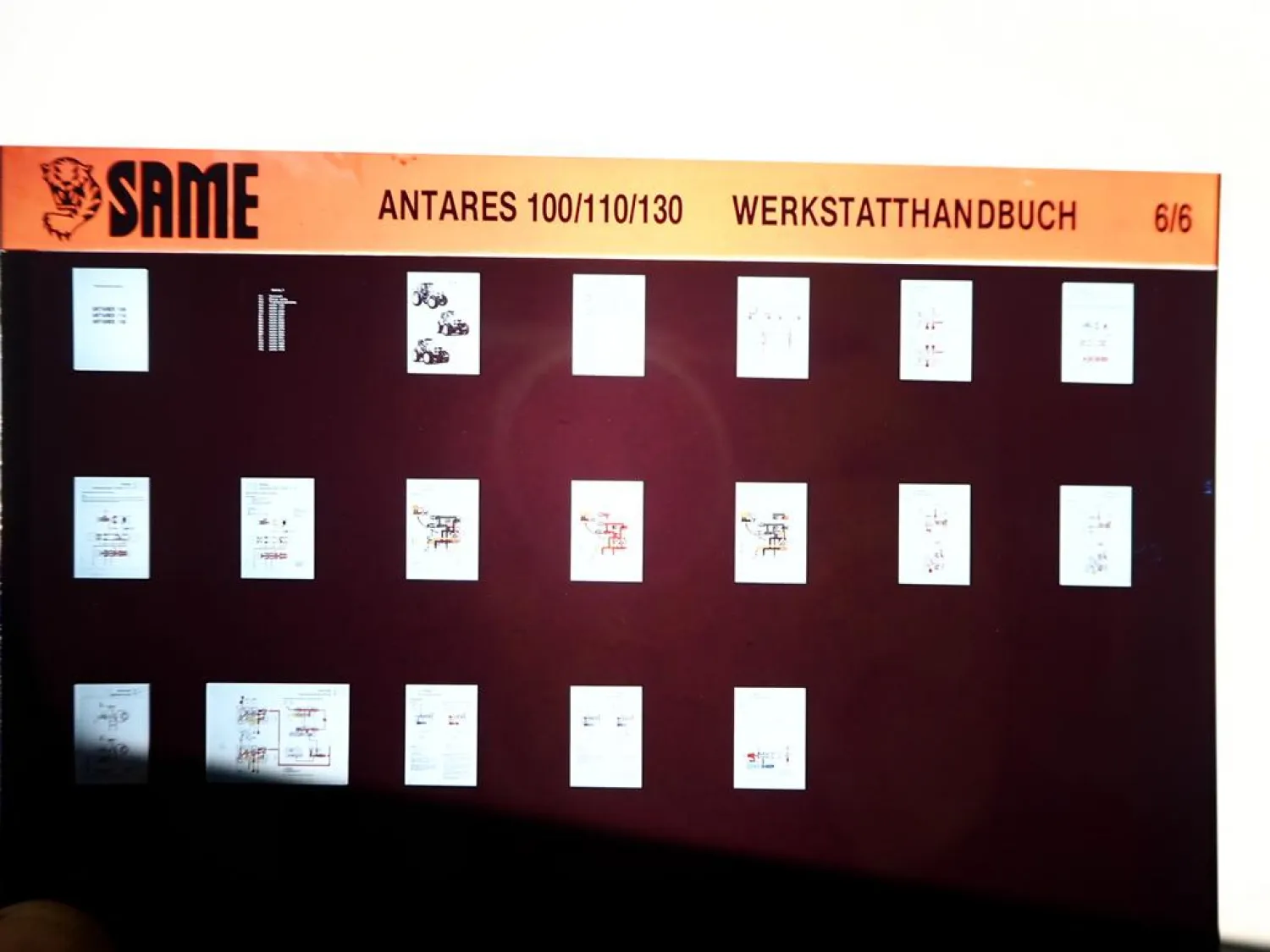 Same Antares 100 110 130 Traktor Werkstatthandbuch Microfich