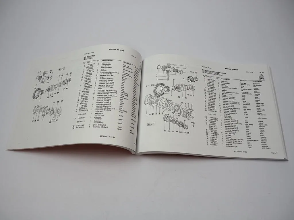 Same Argon 50 60 70 Traktor Ersatzteilliste Catalogo parti di ricambio Spare Parts List 1999