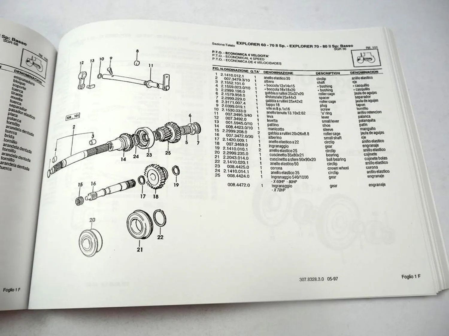 Same Explorer 60 70 80 II Special Ersatzteilliste Catalogo parti di ricambio Spare Parts List 1997