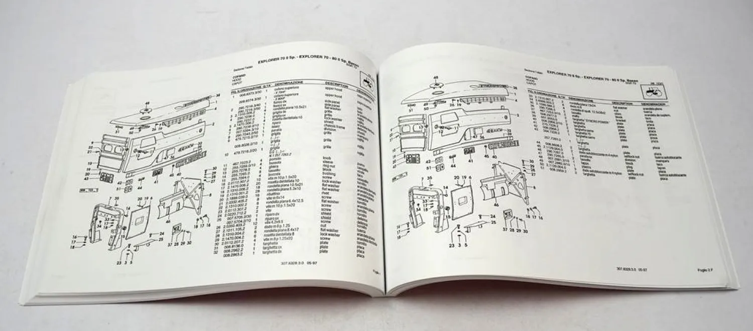 Same Explorer 60 70 80 II Special Ersatzteilliste Catalogo parti di ricambio Spare Parts List 1997