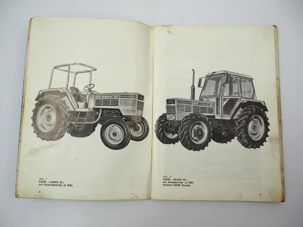 Same Jaguar 95 Export Schlepper Bedienungsanleitung Instandhaltung 1979
