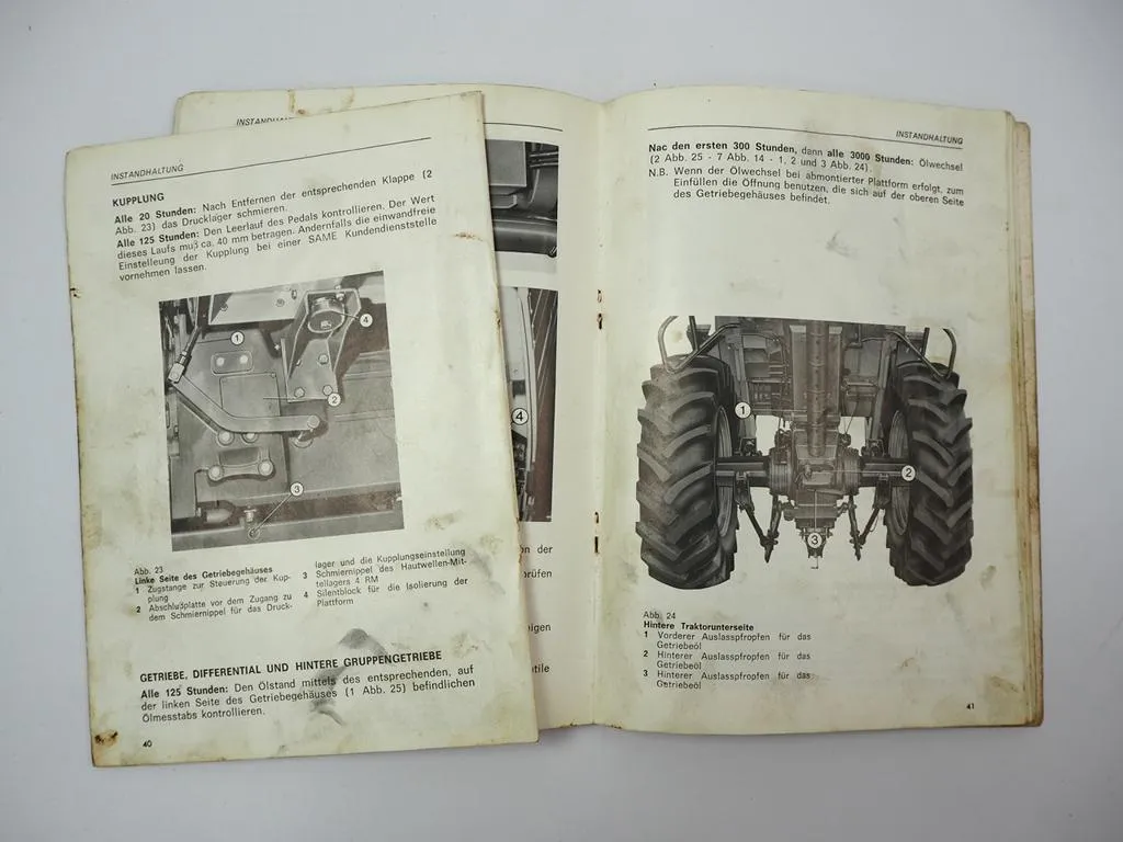 Same Jaguar 95 Export Schlepper Bedienungsanleitung Instandhaltung 1979
