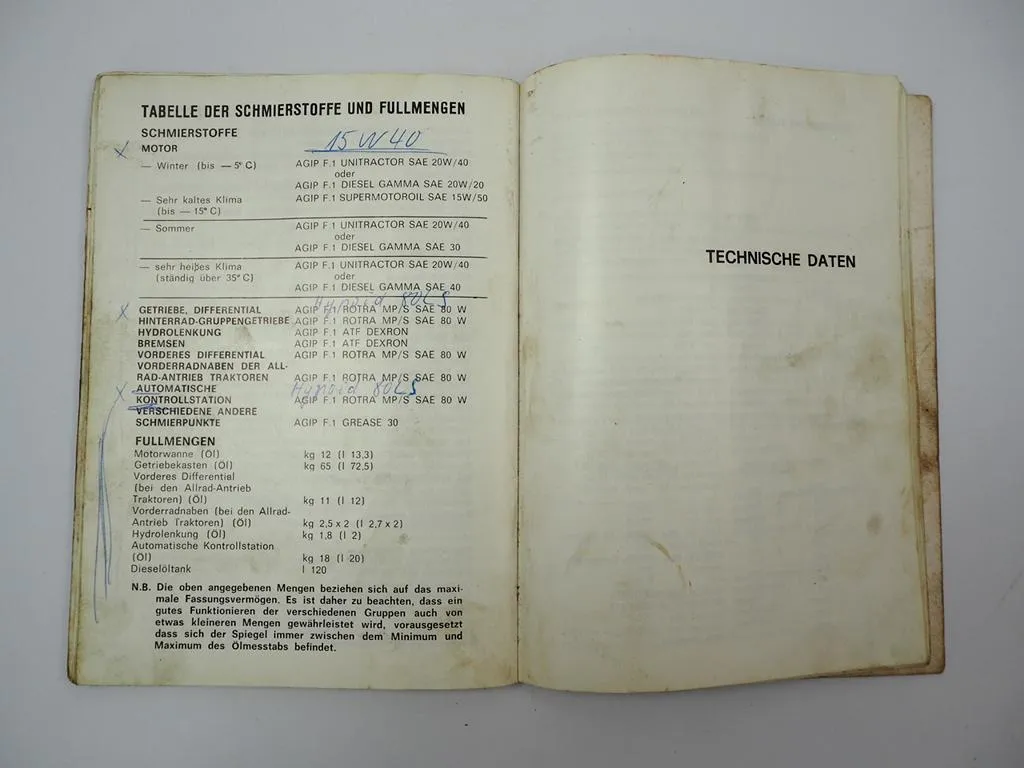 Same Jaguar 95 Export Schlepper Bedienungsanleitung Instandhaltung 1979