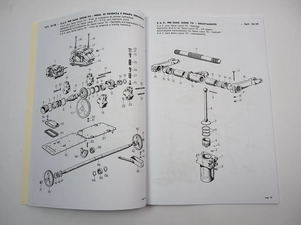 Same Leone 70 Ersatzteilkatalog Ersatzteilliste 1967