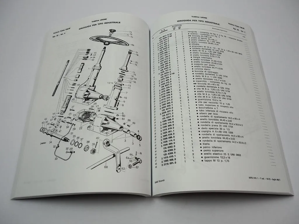 Same Leone 70 Traktor Ersatzteilliste Catalogo parti di ricambio Spare Parts List 1971