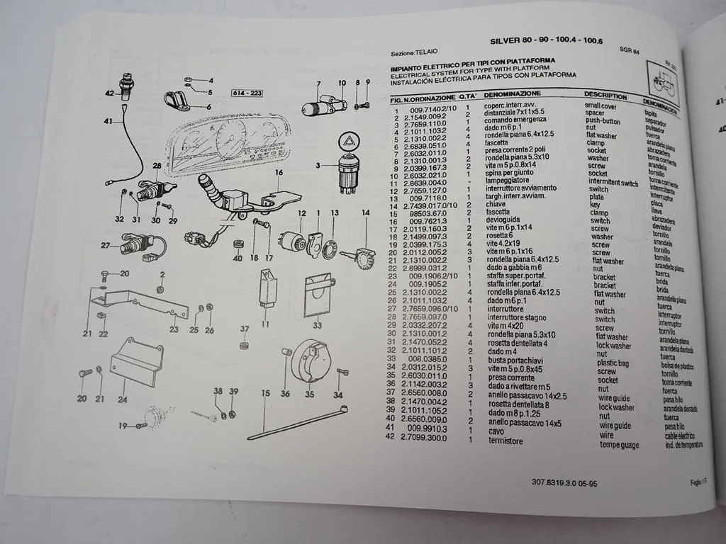 Same Silver 80 90 100.4 100.6 Ersatzteilliste Parts Catalogue Catalogo Ricambi