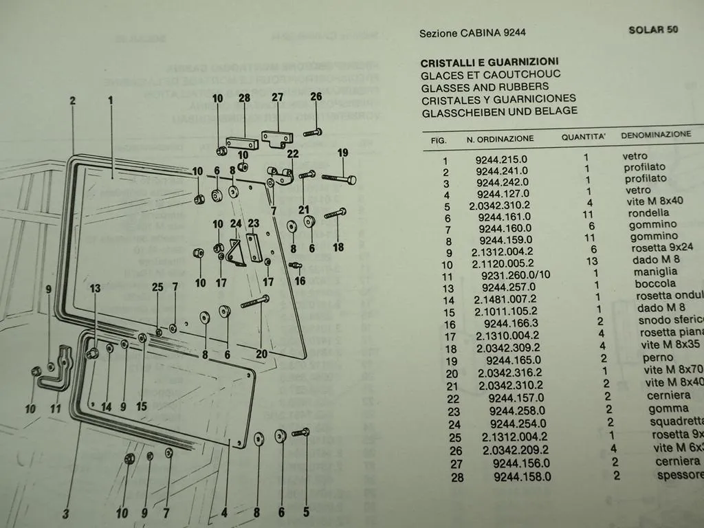 Same Solar 50 Schlepper Ersatzteilliste 1988