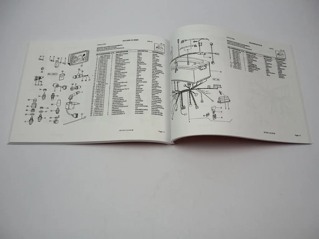 Same Solaris 25 35 Wind 45 Traktor Ersatzteilliste Catalogo parti di ricambio Spare Parts List
