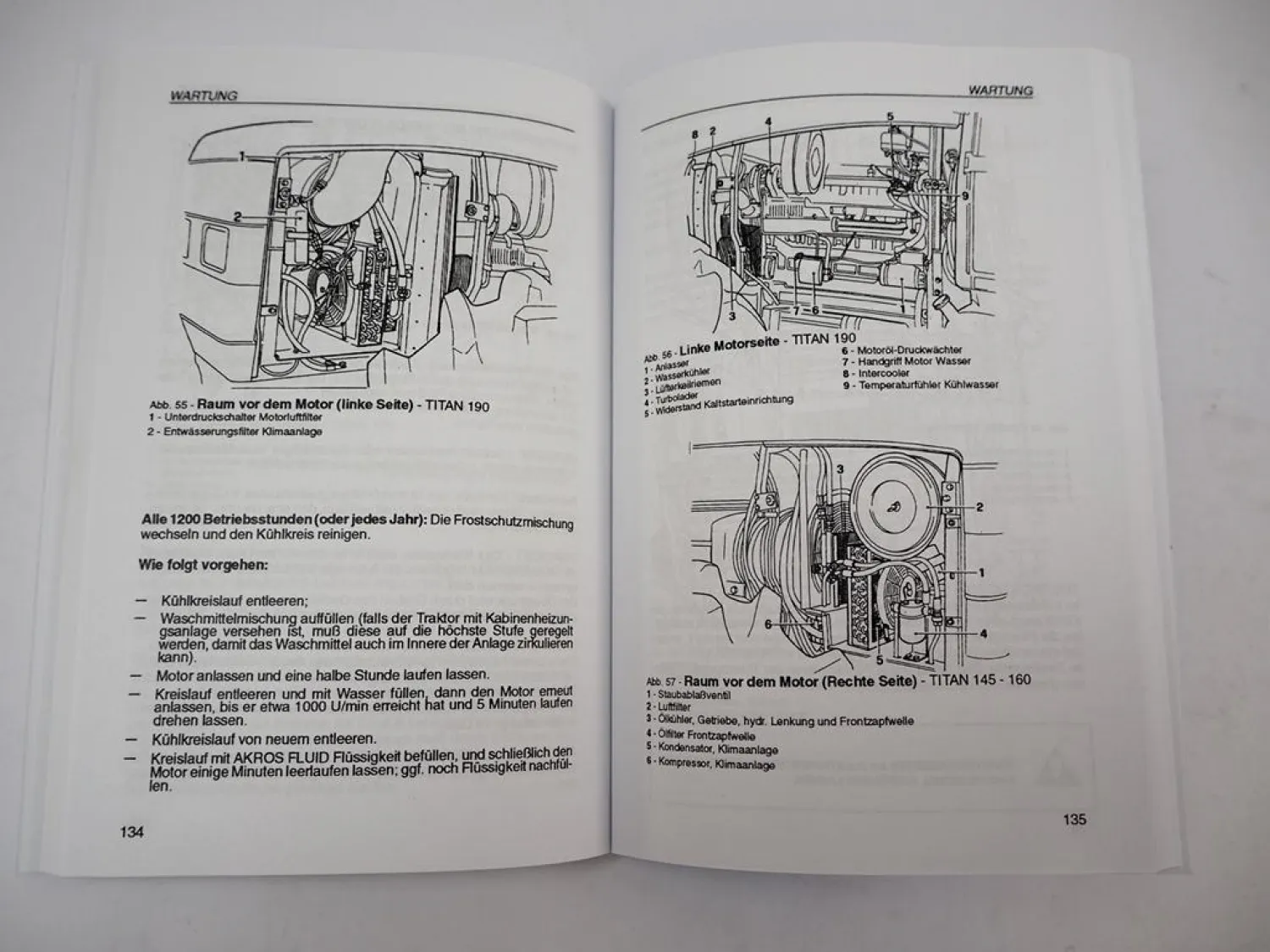 Same Titan 145 160 190 Betriebsanleitung Bedienung & Wartung 1996