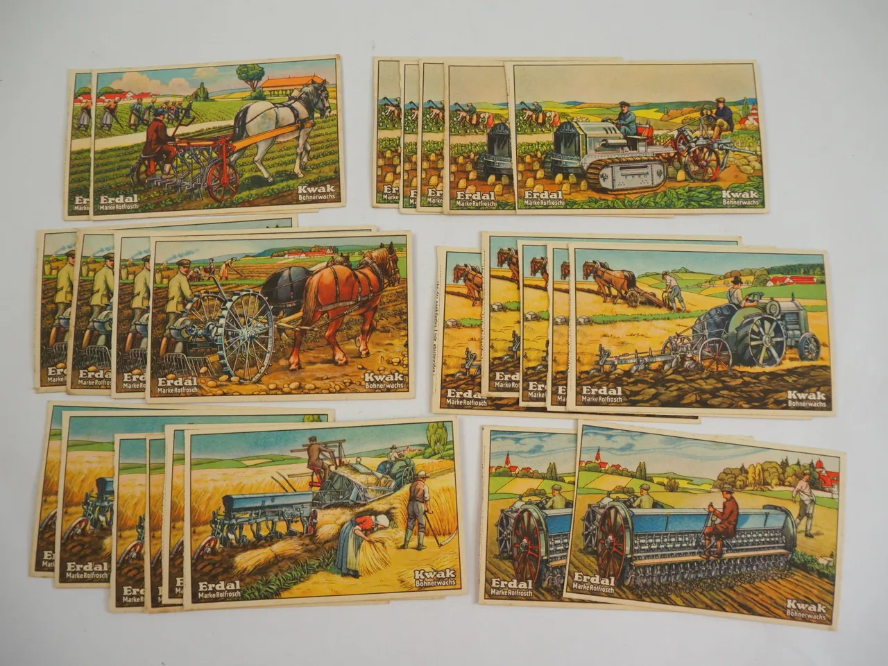 Sammelbilder Erdal Marke Rotfrosch Kwak Serie 65 Landmaschinen