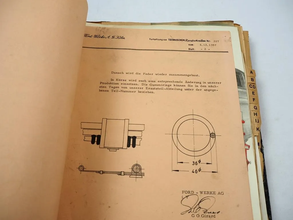 Sammelmappe Kraftfahrzeuge A-Z Sonderberichte Prospekte Lehrbuch uvm. 1950/60er J.