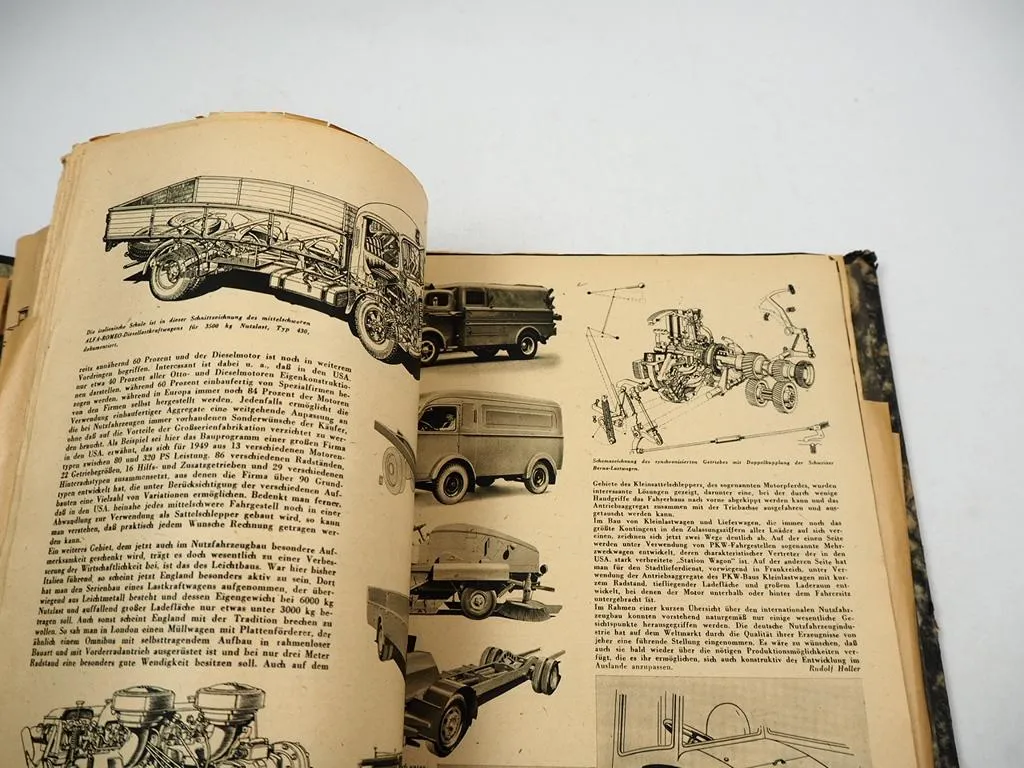 Sammelmappe Kraftfahrzeuge A-Z Sonderberichte Prospekte Lehrbuch uvm. 1950/60er J.