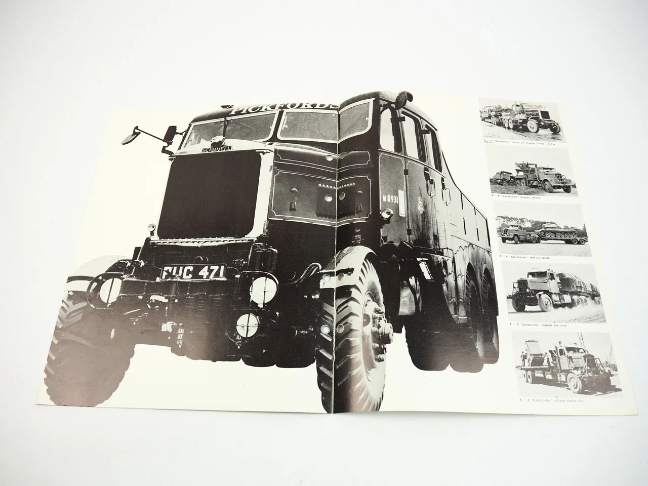 Scammell Constructor 6x6 truck tractor brochure ca 1965