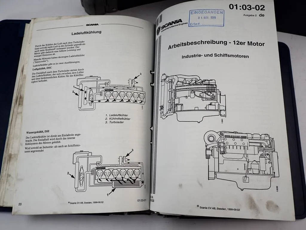 Scania DS DSC DSI 9 11 12 14 Industrie & Schiffsmotor Werkstatthandbuch ab96 Service Handbuch #1