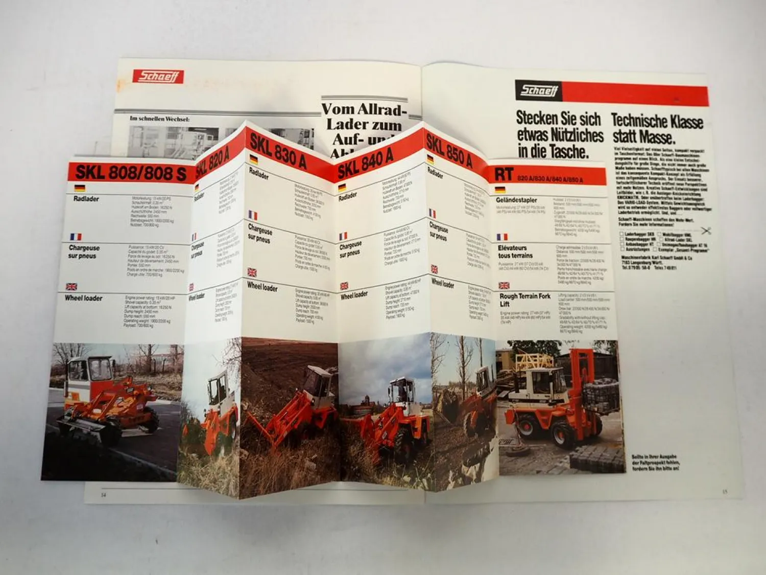 Schaeff Journal 1987 Firmenzeitschrift Firmengeschichte Gesamtprogramm Prospekt