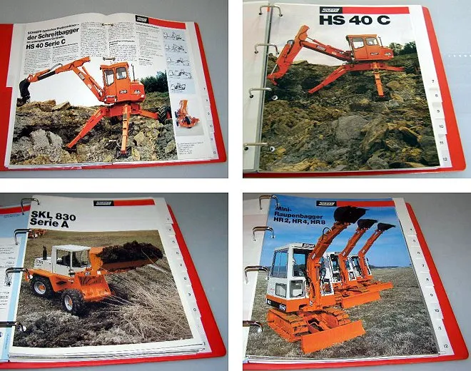 Schaeff Mobilbagger Radlader Lader Verkaufshandbuch 23x Prospekt