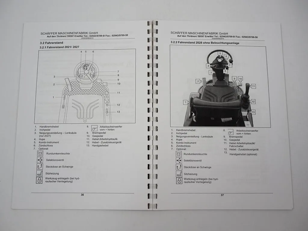 Schäffer 2027 2028 2030 Lader Betriebsanleitung Bedienung Wartung 2010