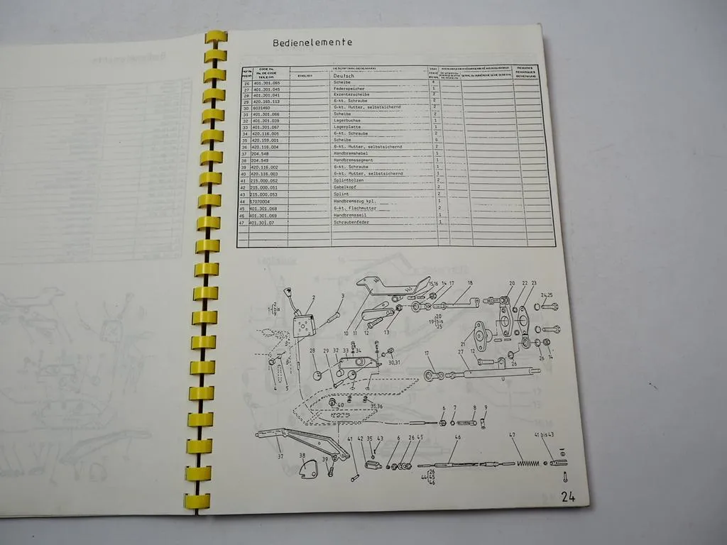 Schäffer 220S Hoflader Radlader Betriebsanleitung Bedienung Ersatzteilliste 1992