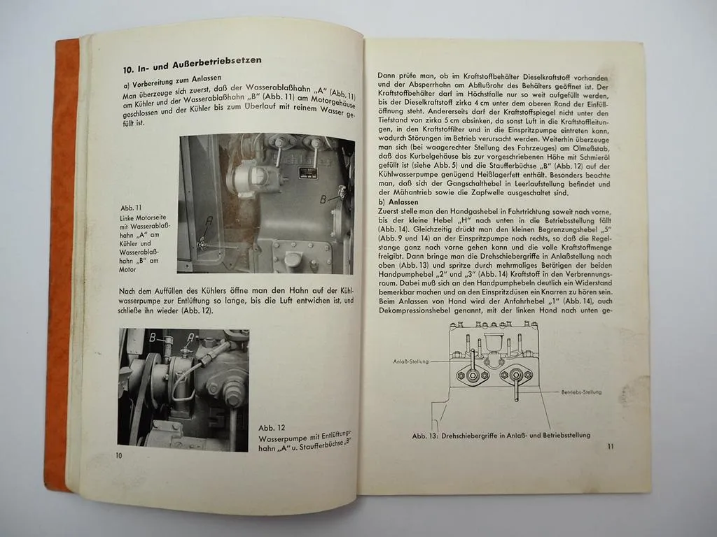 Schlüter AS22 Dieselschlepper Betriebsanleitung Bedienungsanleitung 1950er Jahre