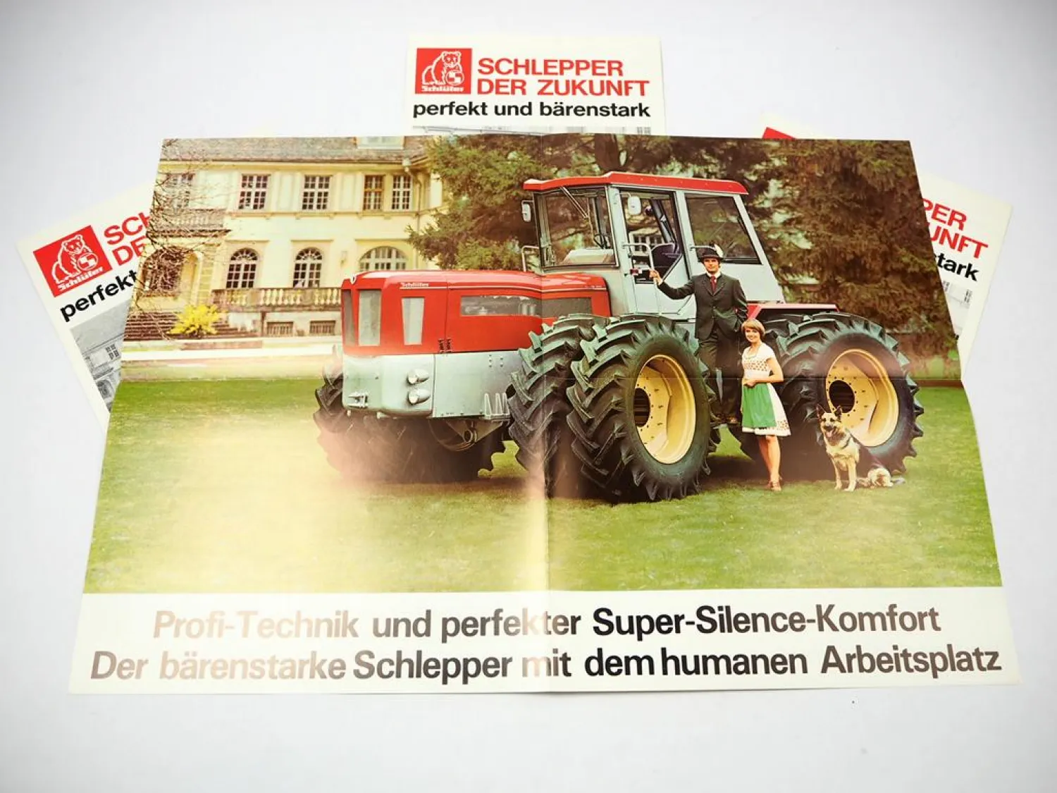 Schlüter Profi Trac 1600 2500 3500 VL TVL Traktomobile 4 Prospekte von 1978