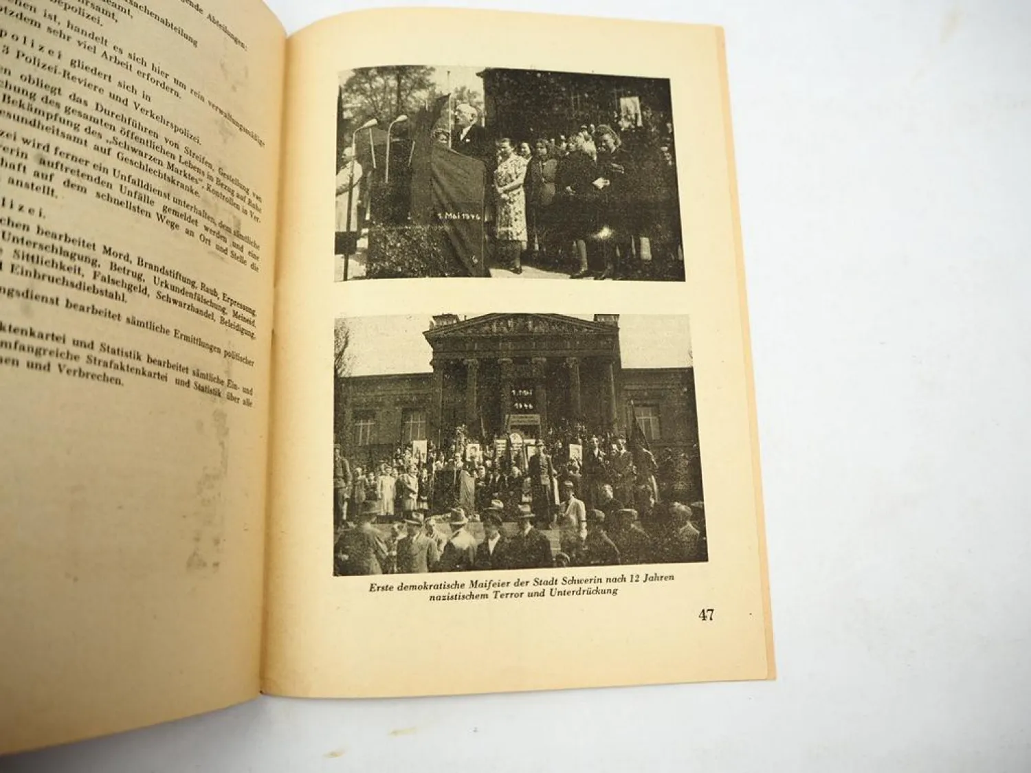 Schwerin Bericht über den demokratischen Aufbau der Landeshauptstadt 1946 DDR