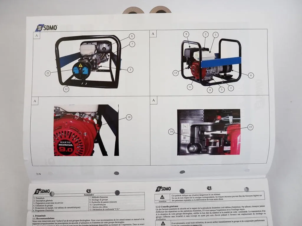 SDMO HX4000 Stromerzeuger Bedienungsanleitung 2006