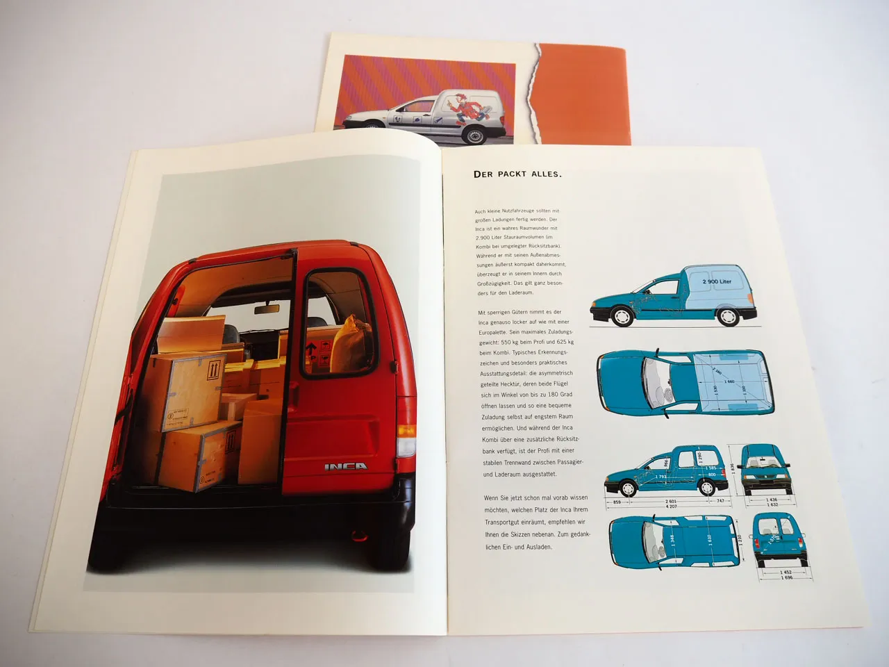 Seat Inca PKW 2x Prospekt 1996/97