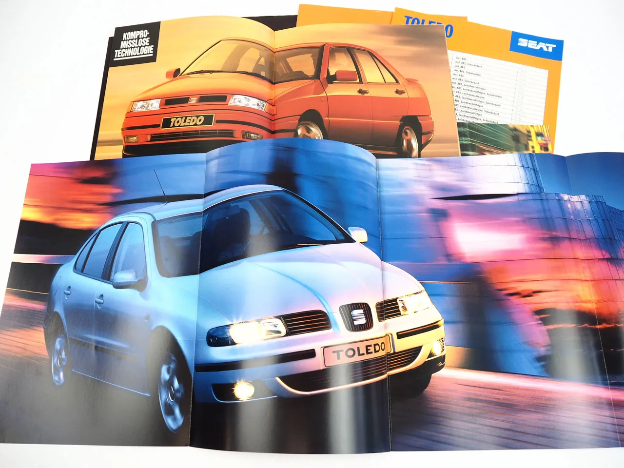 Seat Toledo PKW 6x Prospekt Technische Daten Ausstattung 1990er bis 2000er Jahre
