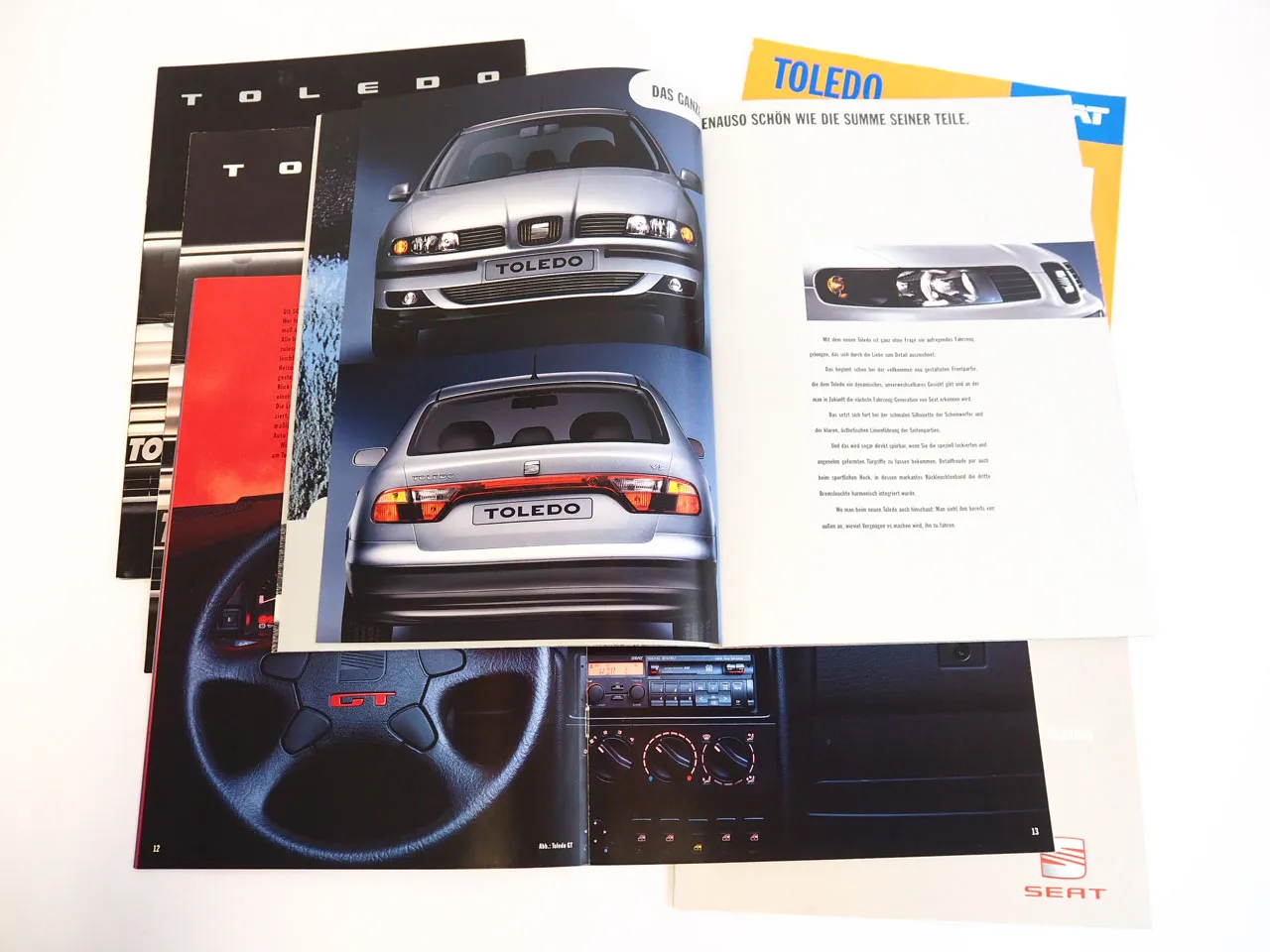 Seat Toledo PKW 6x Prospekt Technische Daten Ausstattung 1990er bis 2000er Jahre