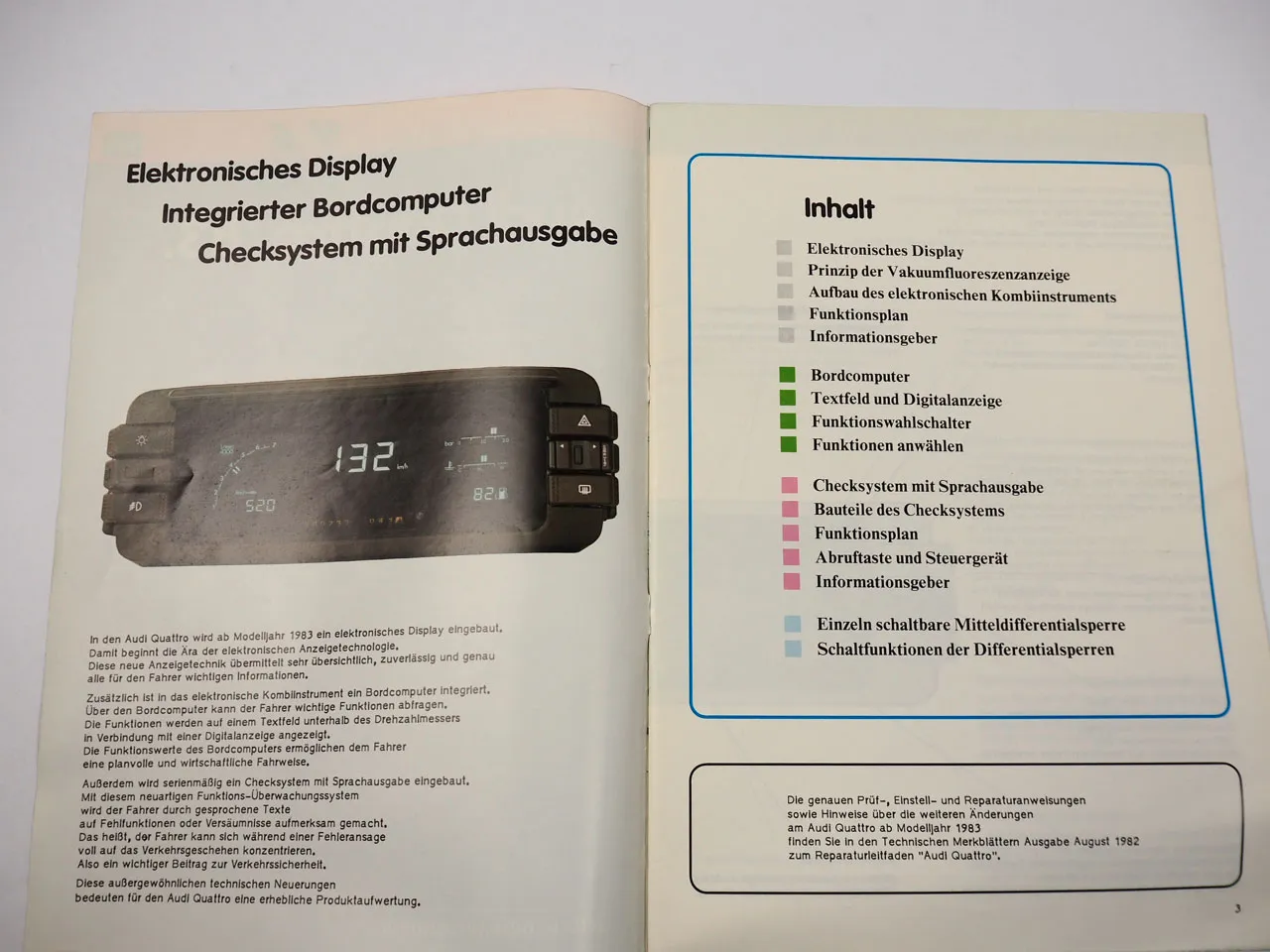 Selbststudienprogramm SSP 46 Audi Urquattro Digifiz BC quattro Typ 85