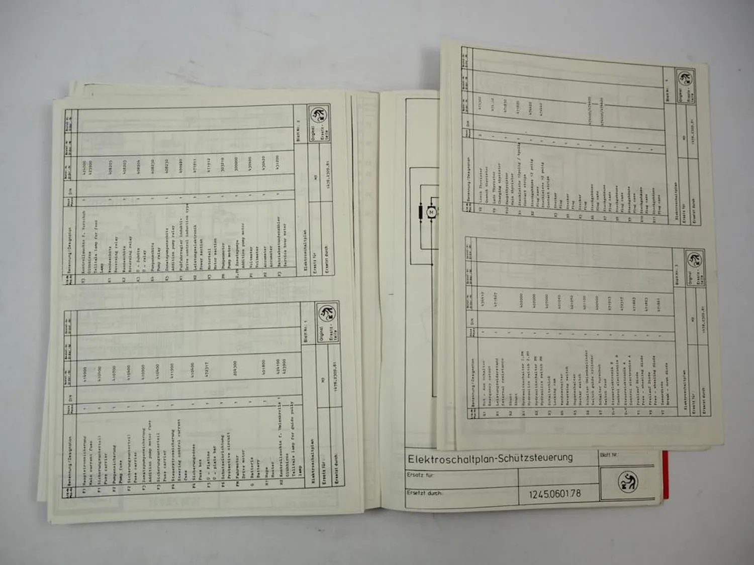 Sichelschmidt M9 Elektro Vierweg Gabelstapler Betriebsanleitung Ersatzteilliste
