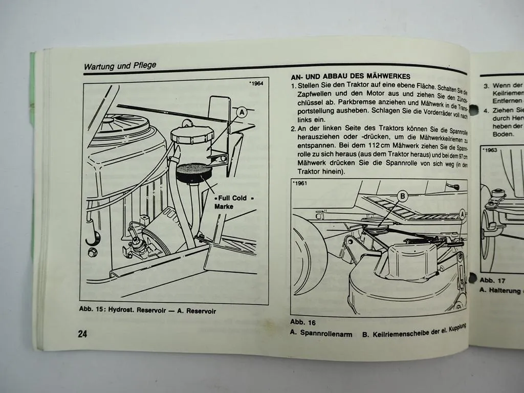 Simplicity LT Series Rasentraktor Betriebsanleitung Handbuch 1991