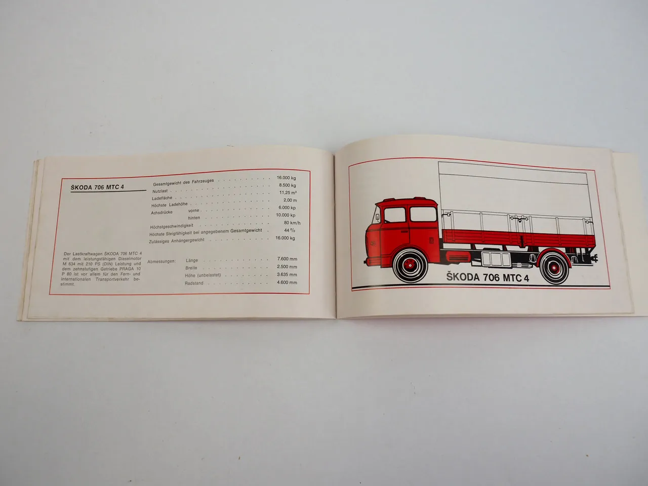 Skoda 706 Programm der LKW und Fahrgestelle Prospekt 1969