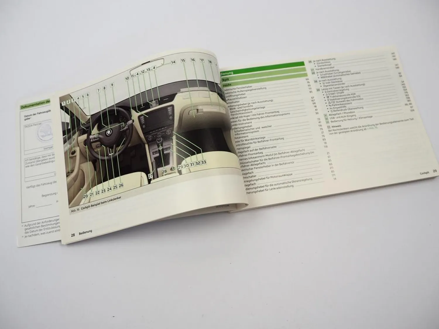 Skoda Octavia 5E RS 4x4 & Combi Betriebsanleitung Bedienung 11/2016 Bordbuch deutsch