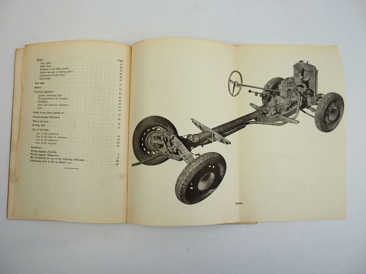 Skoda Popular OHV 1101 938 PKW Bedienungsanleitung Operation Care ca. 1945