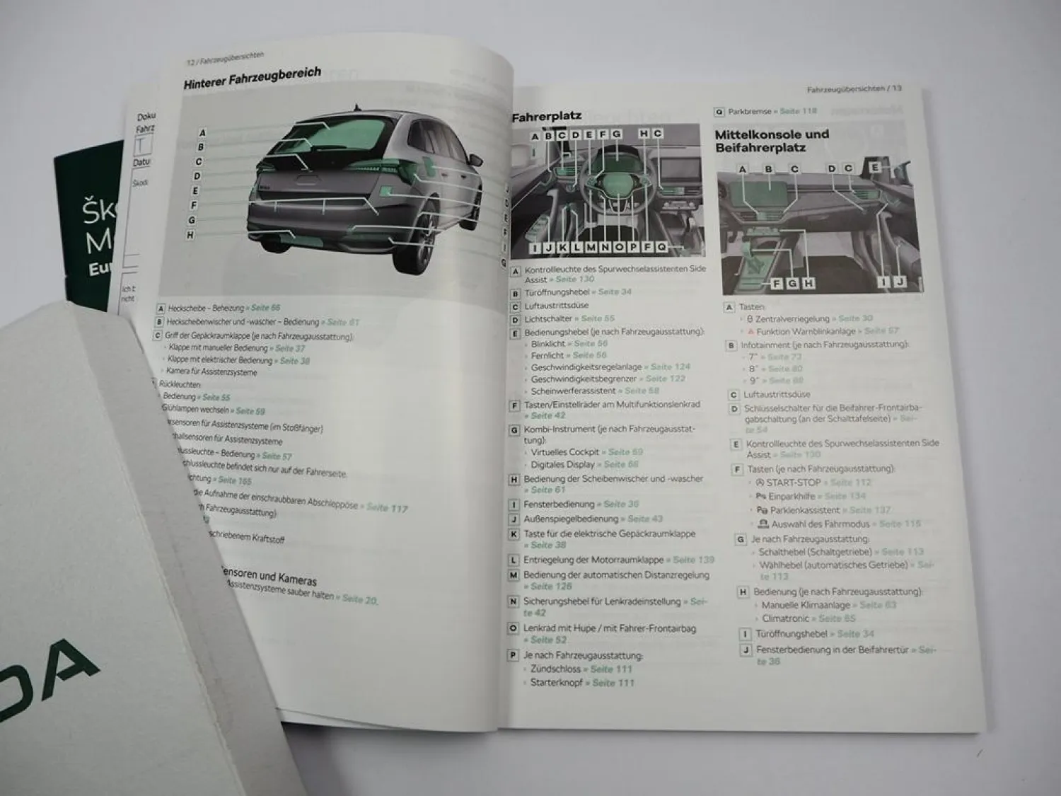 Skoda Scala Betriebsanleitung Bedienungsanleitung Bordmappe Wartung 11/2024