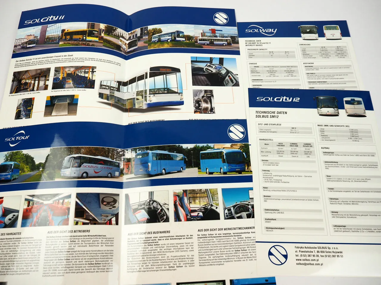 SOLBUS Solway Solcity 11 12 Soltour Bus 4x Prospekt Polen deutsch englisch 2005