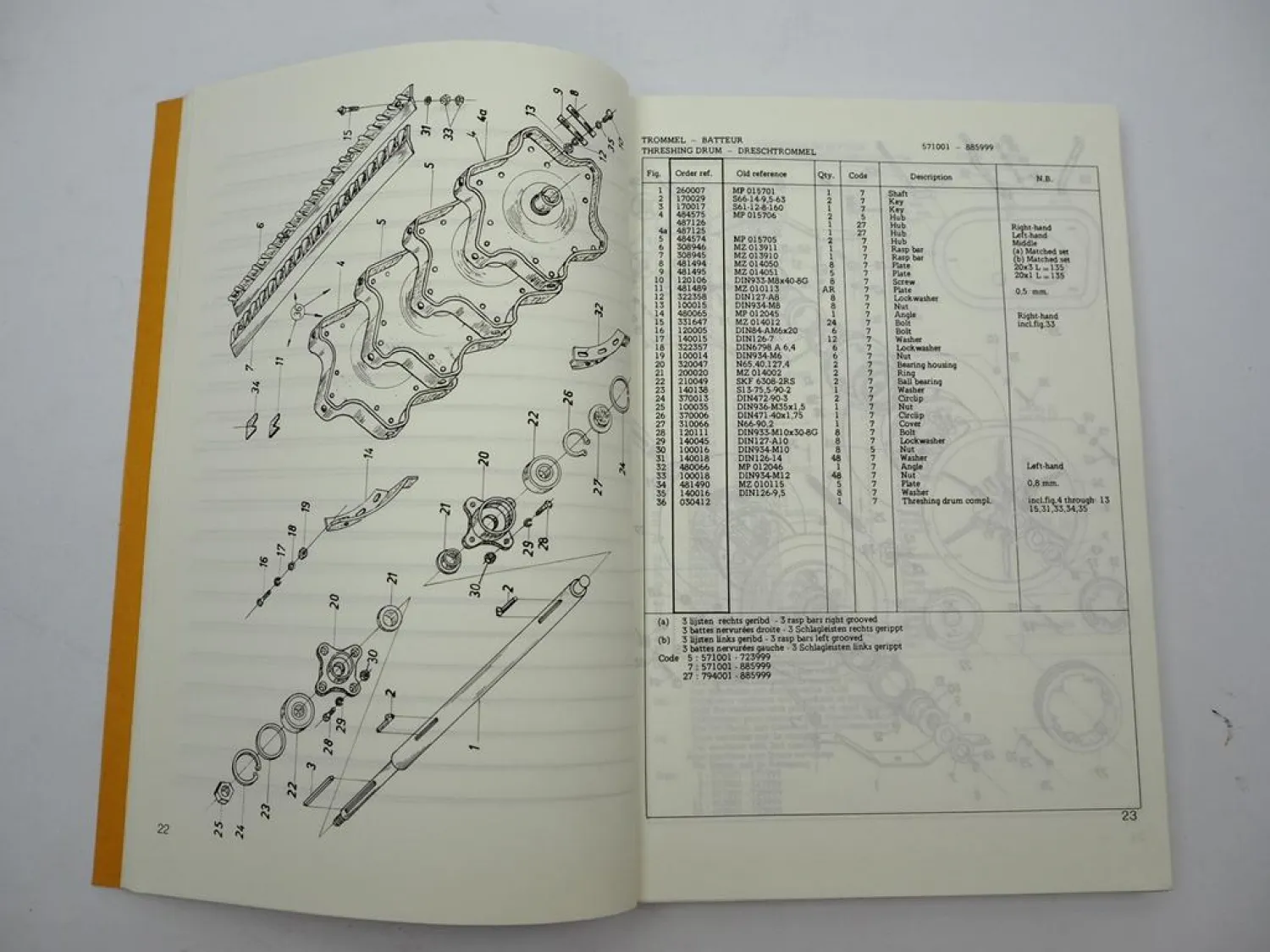 Sperry Clayson M80 Combine Mähdrescher Ersatzteilliste Parts List 1969
