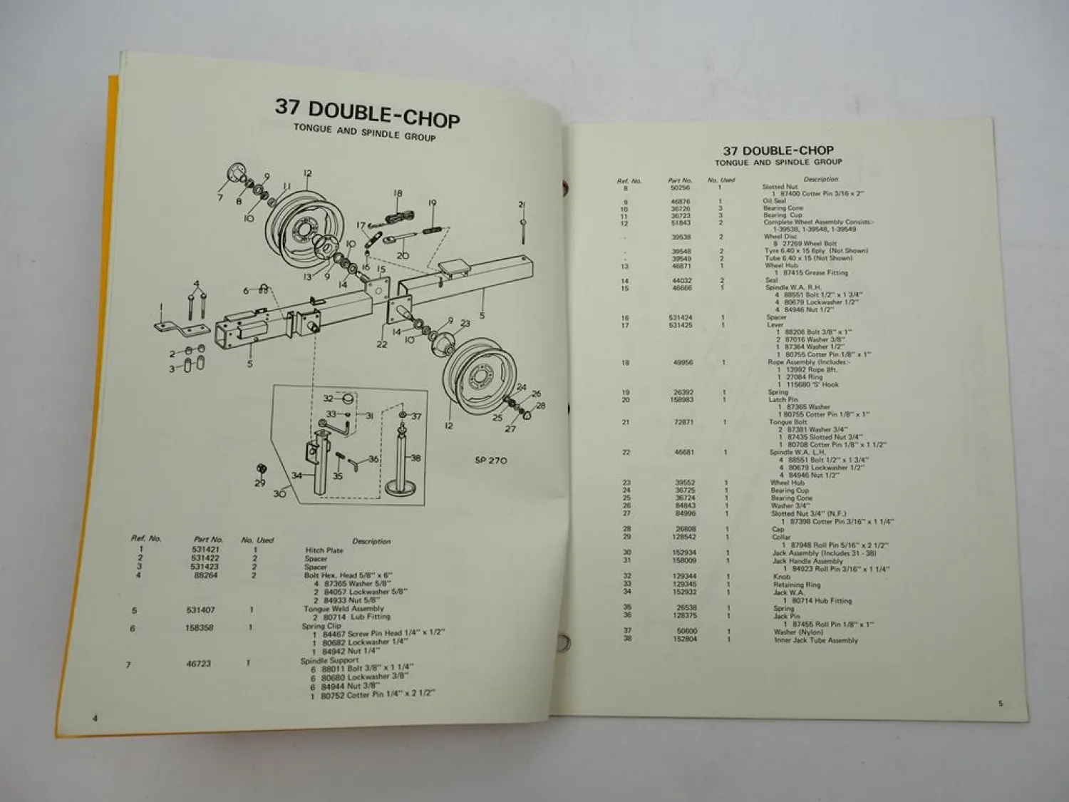 Sperry New Holland 37 Feldhäcksler Double Chop Ersatzteilliste Parts List 1971