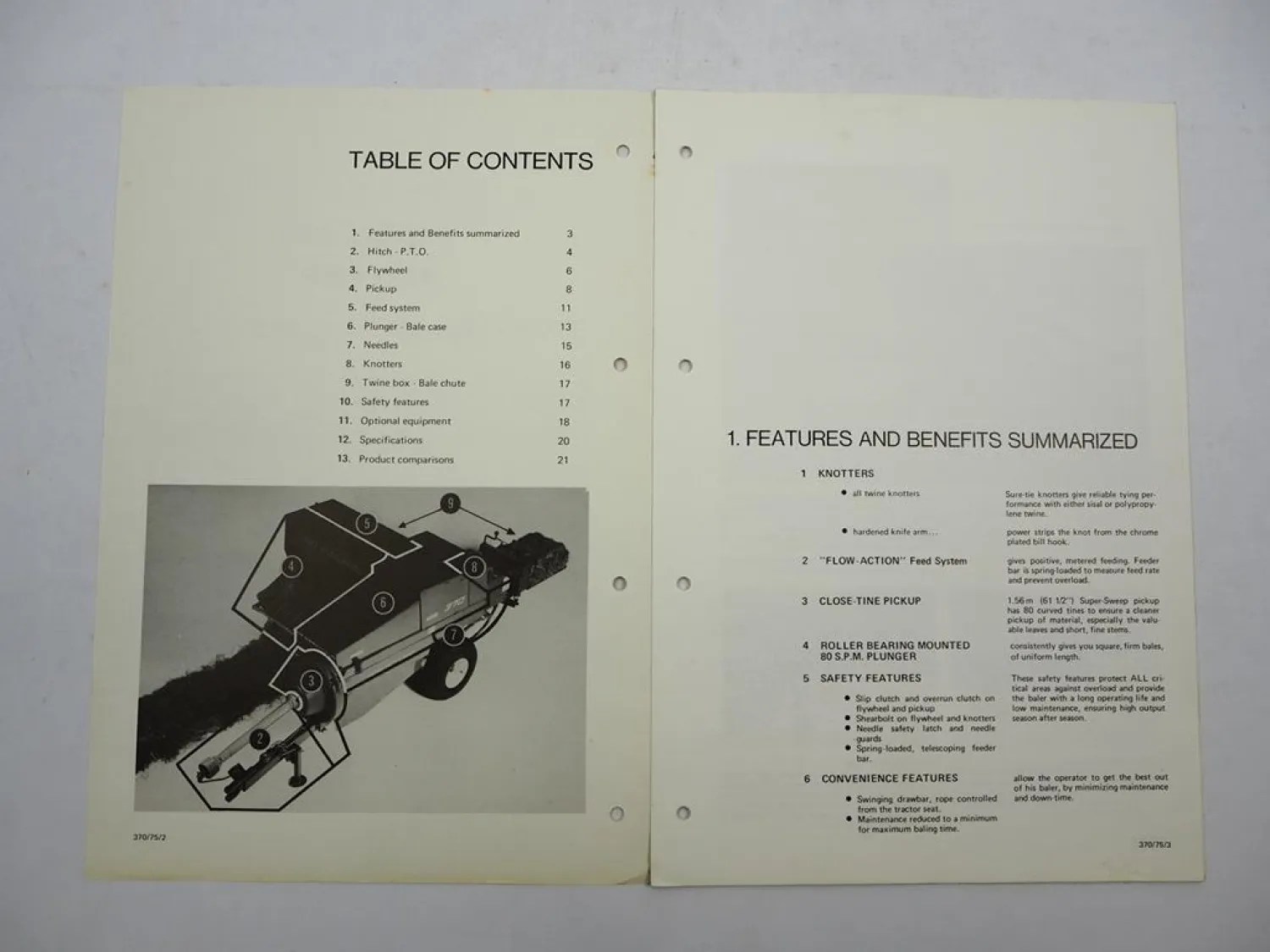 Sperry New Holland 370 Hayliner Presse Produktinformation 1975